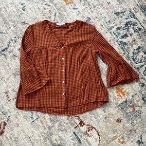 Madewell Plaid Top